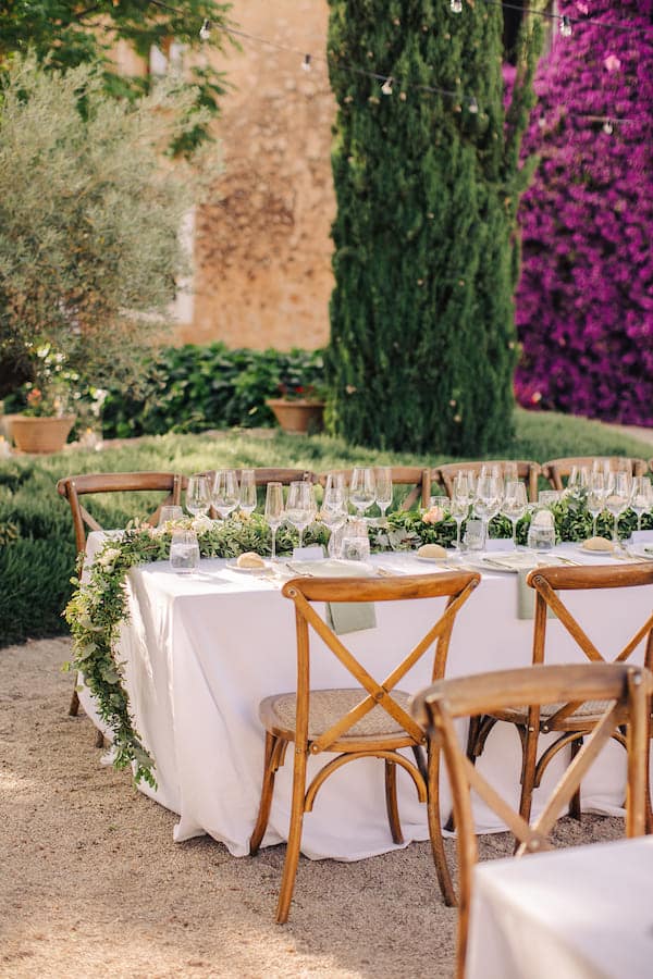 decoración rústica para boda en Mallorca
