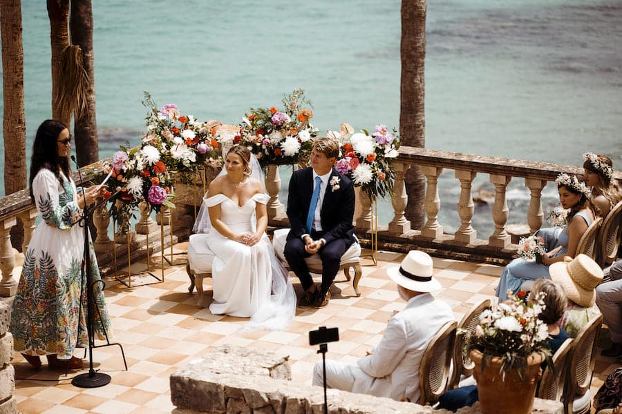 Wedding ceremony by the sea