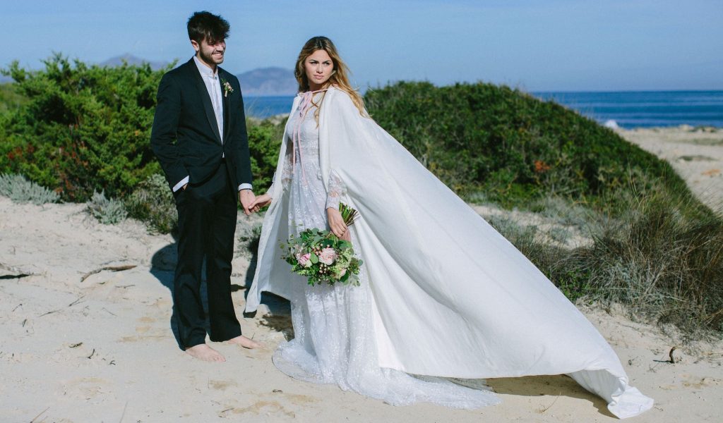 vestido de novia para bodas de invierno en Mallorca